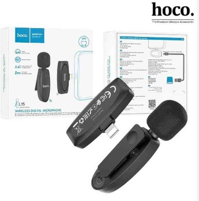 Hoco L15 Lavalier Wireless Microphone Type C & iPhone